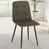 Fenton Set of 4 Dining Chairs - Olive Green, Suede
