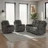 Guildford 5-Seater Recliner Sofa Set - Grey, Fabric