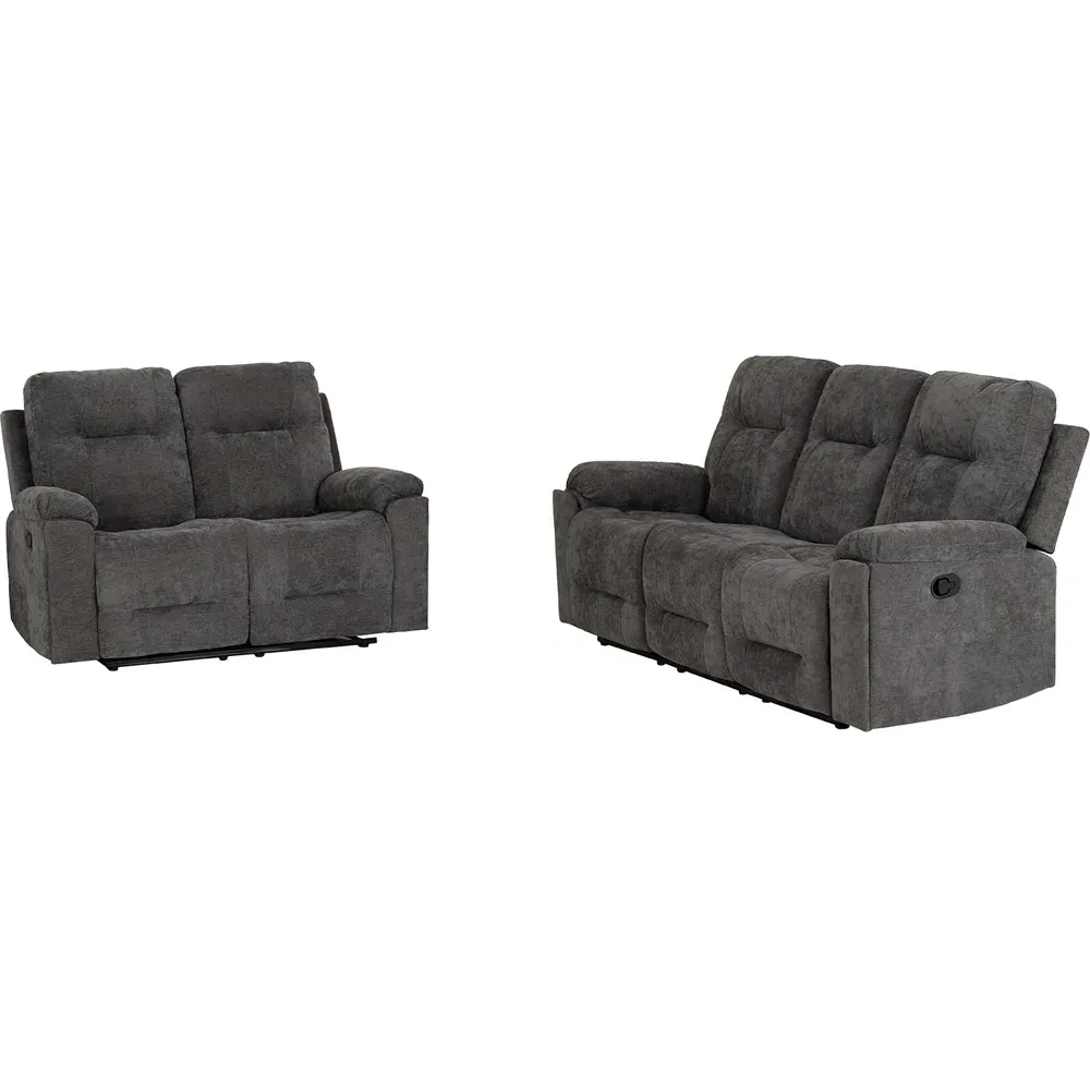 Guildford 5-Seater Recliner Suite - Grey, Fabric