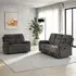 Guildford 5-Seater Recliner Suite - Grey, Fabric