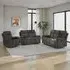 Guildford 6-Seater Recliner Sofa Set - Grey, Fabric
