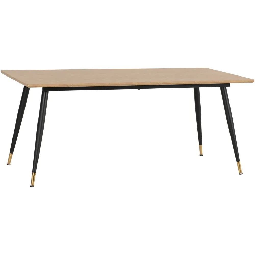 Hamilton Large Dining Table - Brown, Oak Effect