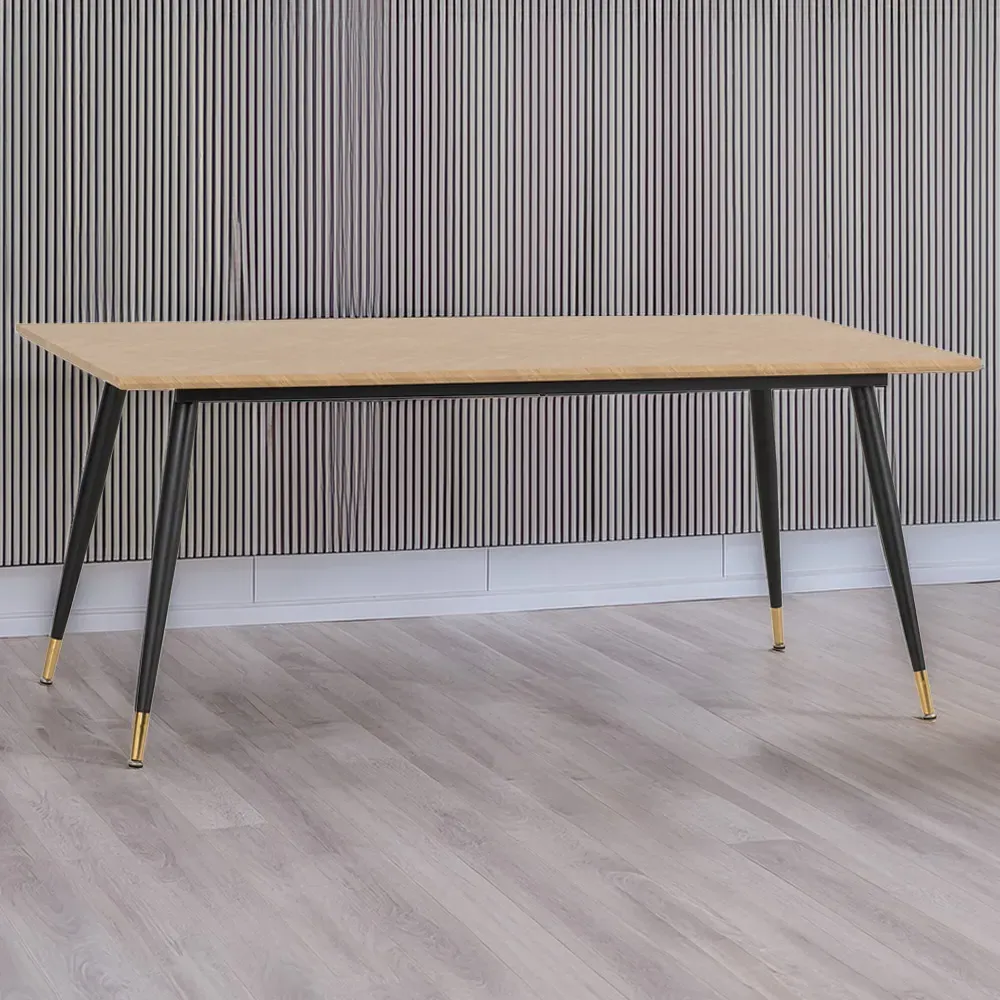 Hamilton Large Dining Table - Brown, Oak Effect