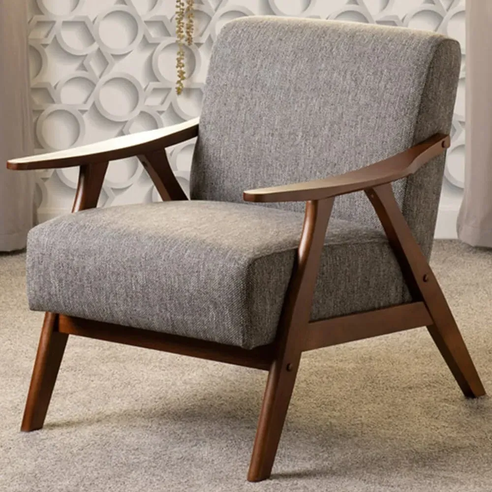 Kendra Accent Chair - Grey, Fabric image