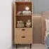 Leon 2 Drawer 2 Shelf Cabinet - Brown, Oak Effect