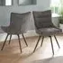 Lewis Set of 2 Swivel Dining Chairs - Grey, Fabric