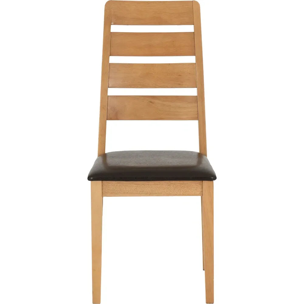 Logan Set of 2 Dining Chairs - Brown, Oak