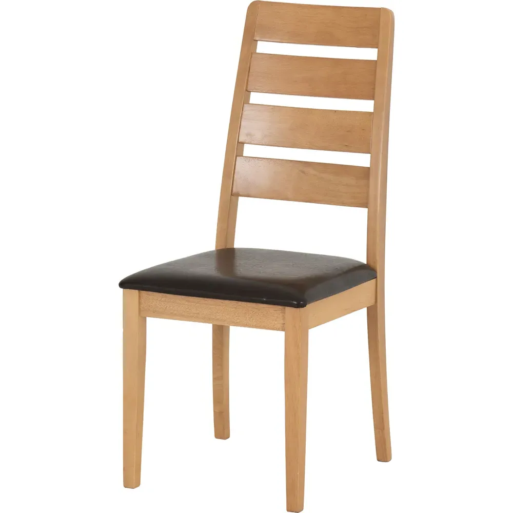 Logan Set of 2 Dining Chairs - Brown, Oak