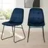 Lukas Set of 2 Dining Chairs - Blue, Velvet