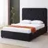 Madison Double Bed Frame - Black, Velvet