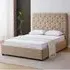 Madison Double Bed Frame - Fawn, Velvet