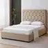 Madison Double Ottoman Bed Frame with Storage - Fawn, Velvet