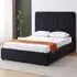 Madison King Size Bed Frame - Black, Velvet