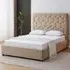 Madison King Size Bed Frame - Fawn, Velvet