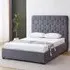 Madison King Size Bed Frame - Grey, Velvet