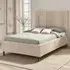 Maine King Size Bed Frame - Taupe, Velvet