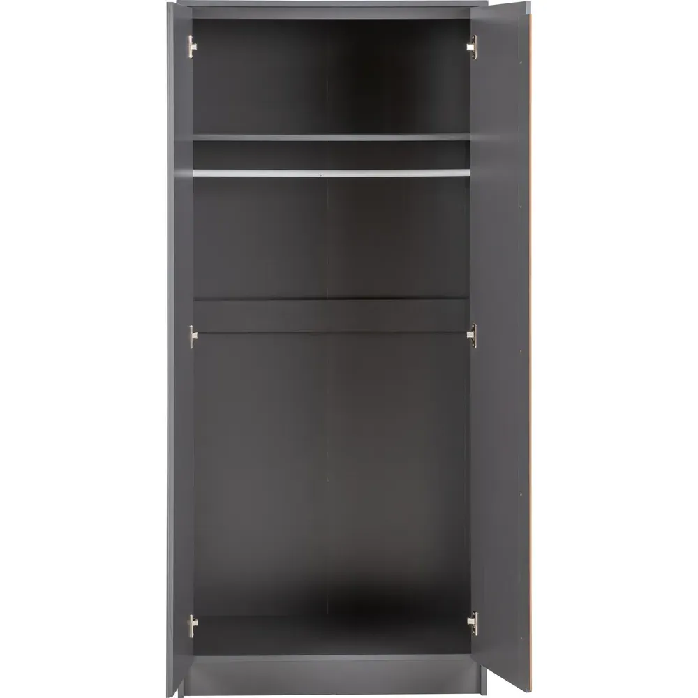 Malvern 2 Door Wardrobe - Grey