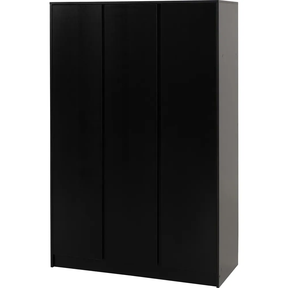 Malvern 3 Door Wardrobe - Black