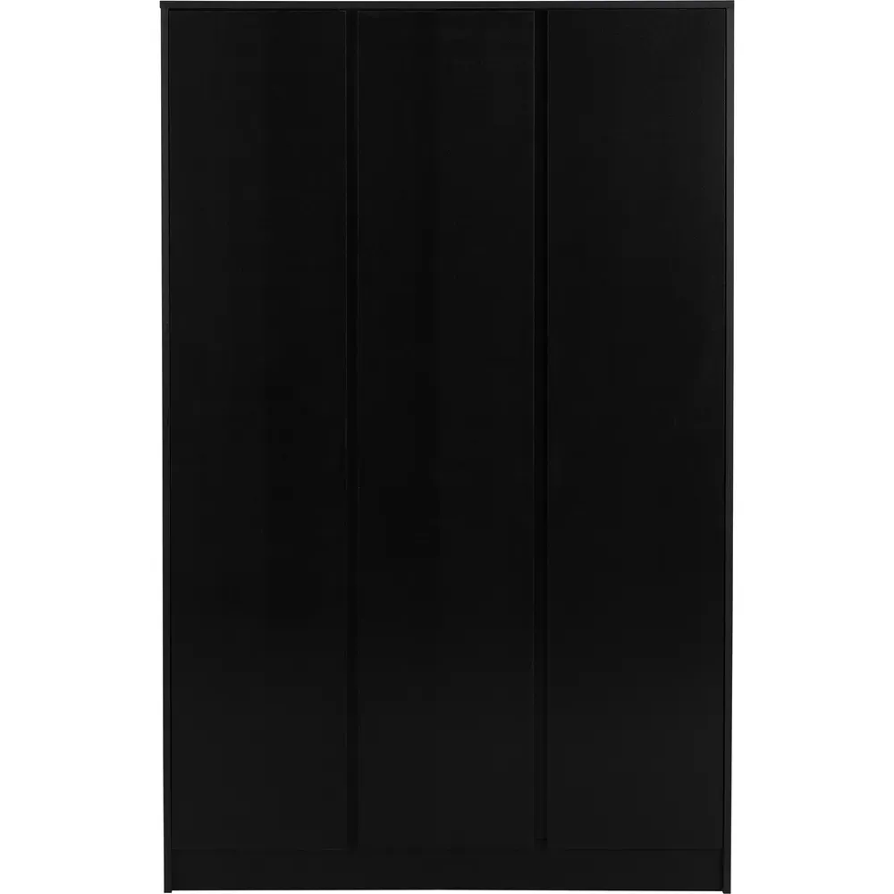 Malvern 3 Door Wardrobe - Black