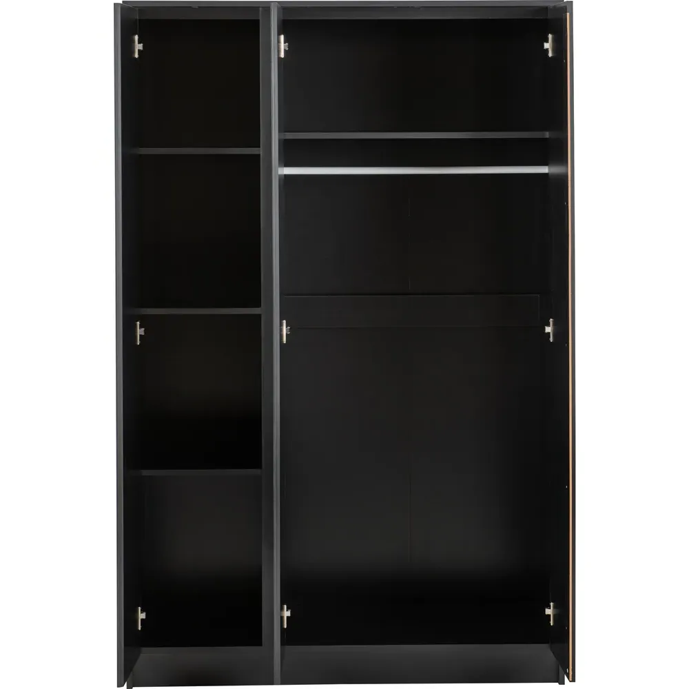 Malvern 3 Door Wardrobe - Black