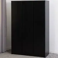 Malvern 3 Door Wardrobe - Black