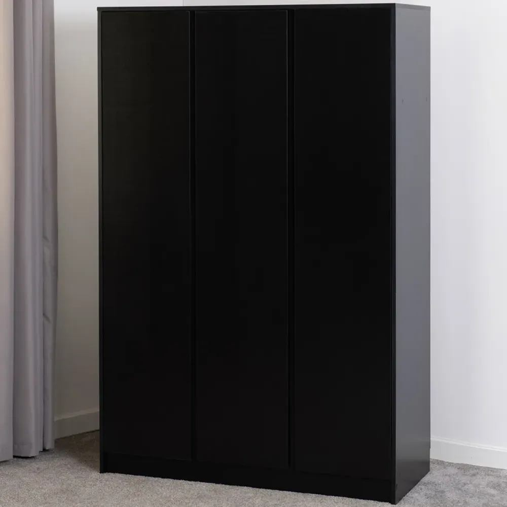 Malvern 3 Door Wardrobe - Black