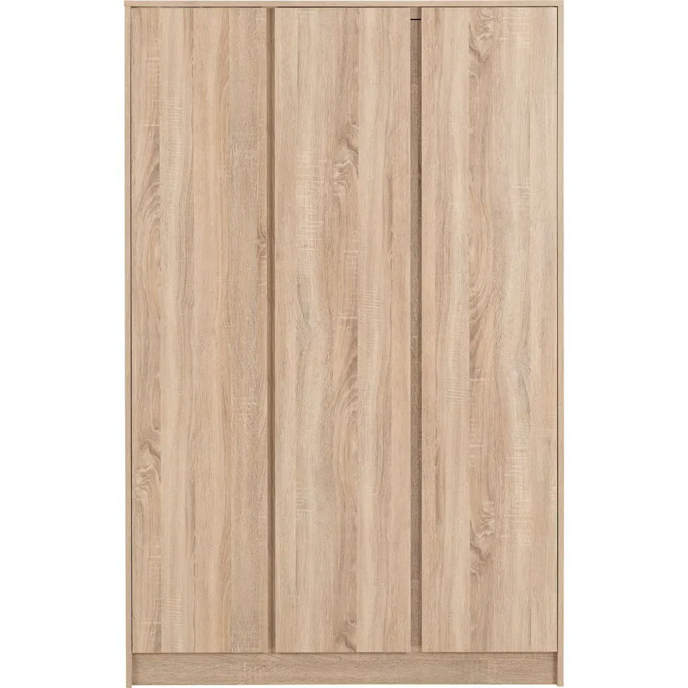 Malvern 3 Door Wardrobe - Brown, Oak Effect