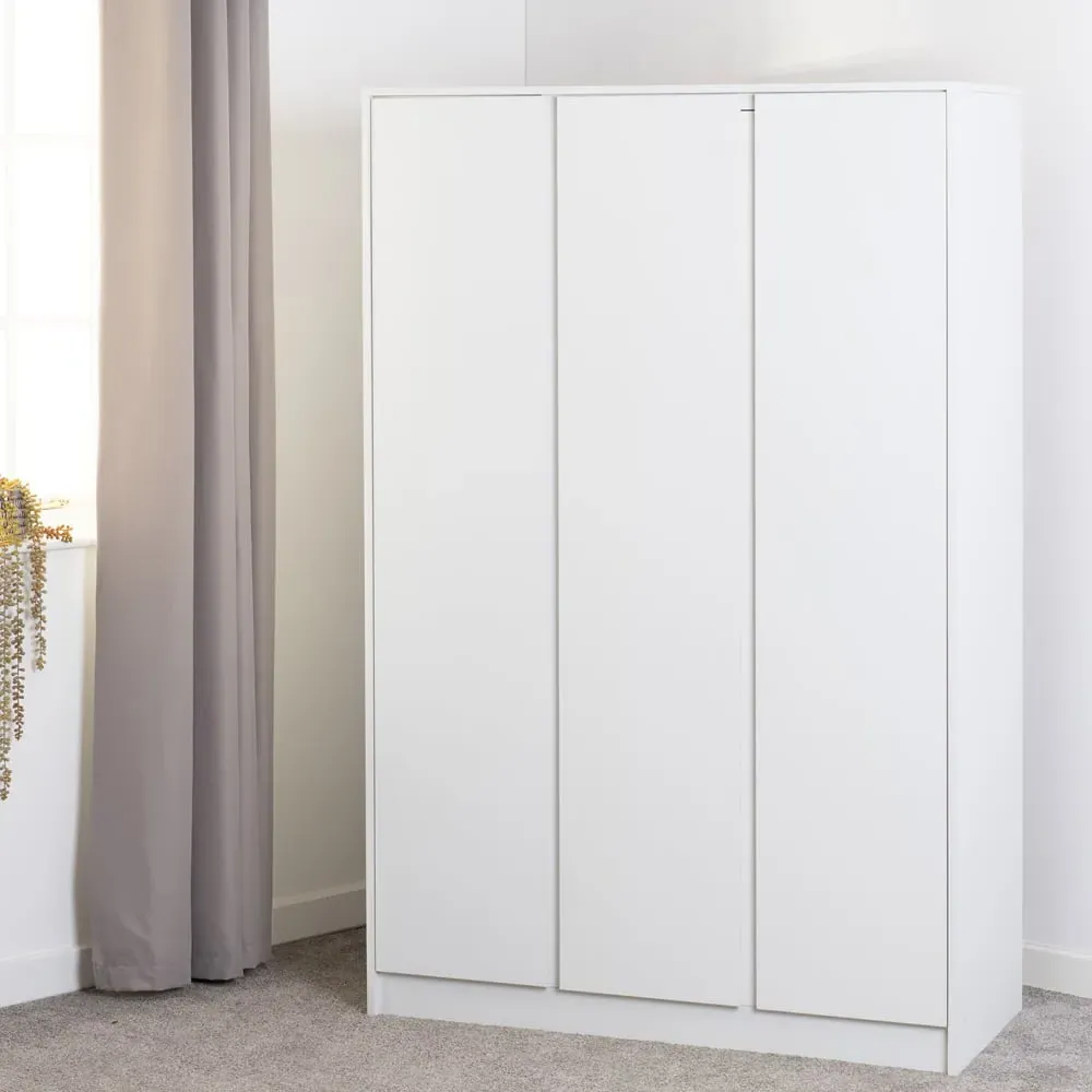 Malvern 3 Door Wardrobe - White