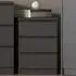 Malvern 3 Drawer Bedside Table - Black