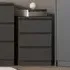 Malvern 3 Drawer Bedside Table Set of 2 - Grey