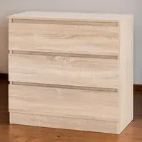 Malvern 3 Drawer Chest - Brown, Sonoma Oak Effect