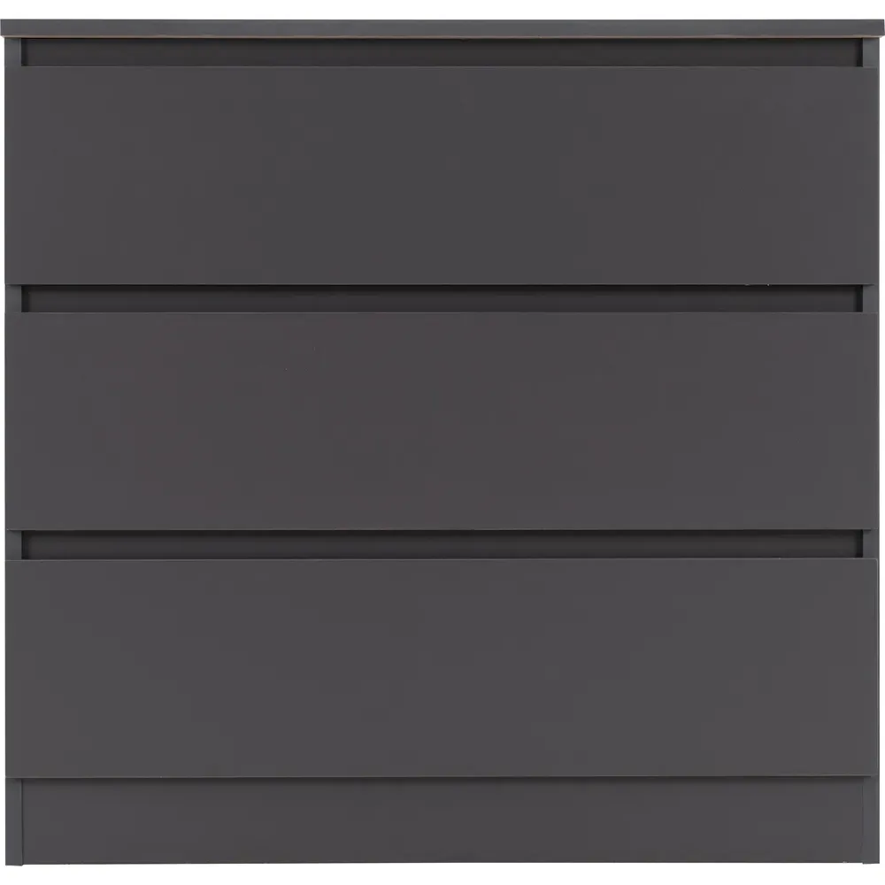 Malvern 3 Drawer Chest of Drawers - Grey