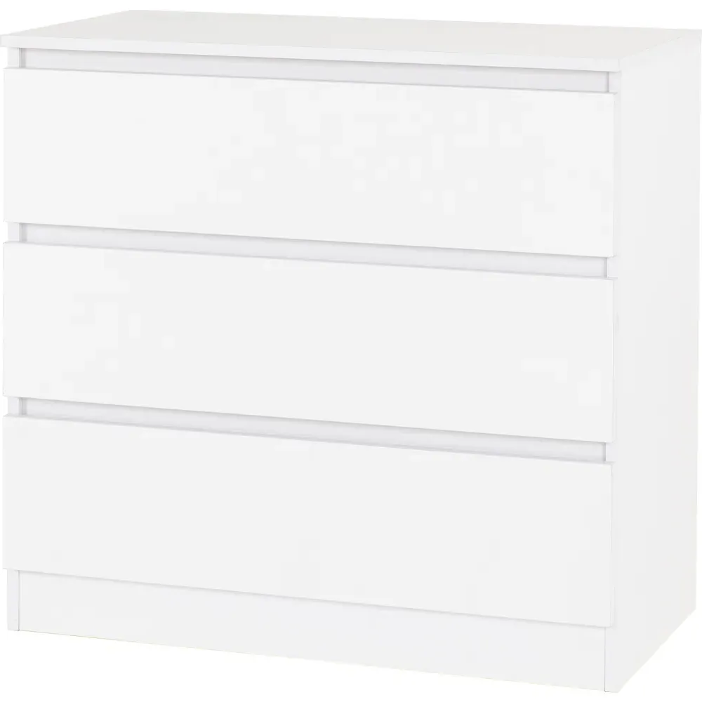 Malvern 3 Drawer Chest of Drawers - White