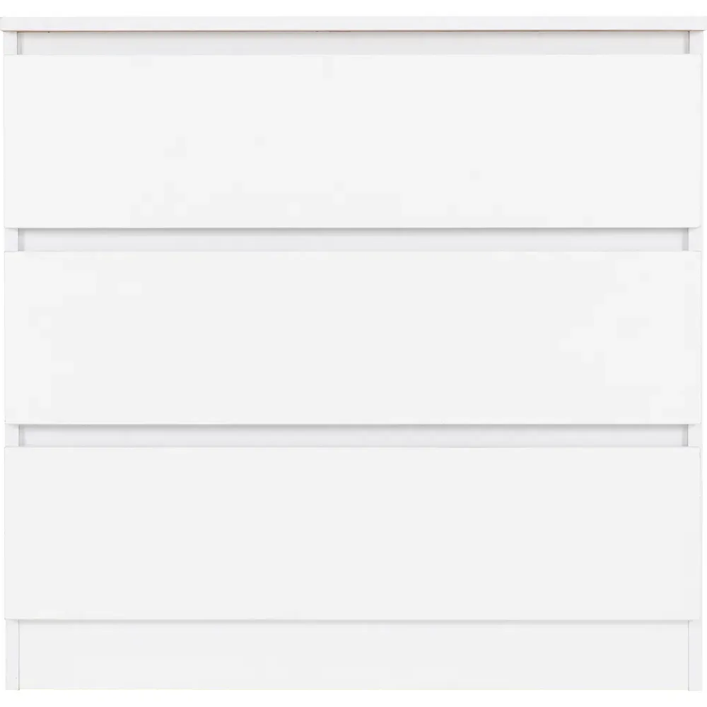 Malvern 3 Drawer Chest of Drawers - White