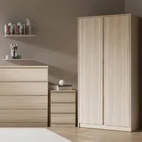Malvern 3-Piece Bedroom Furniture Set - Brown, Oak Effect