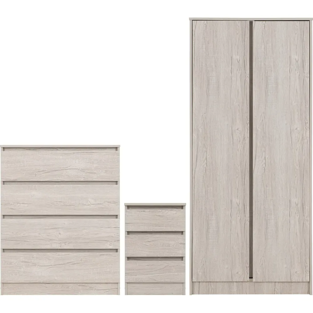 Malvern 3-Piece Bedroom Furniture Set - White