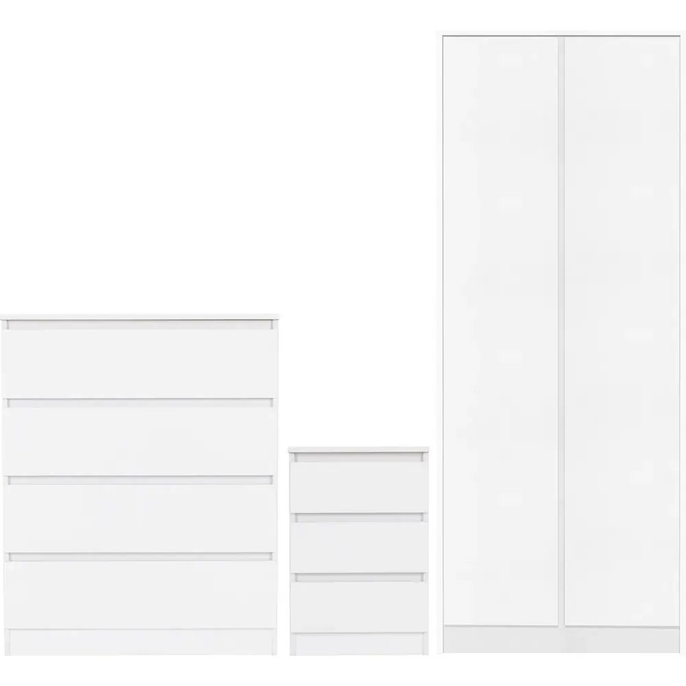 Malvern 3-Piece Bedroom Furniture Set - White