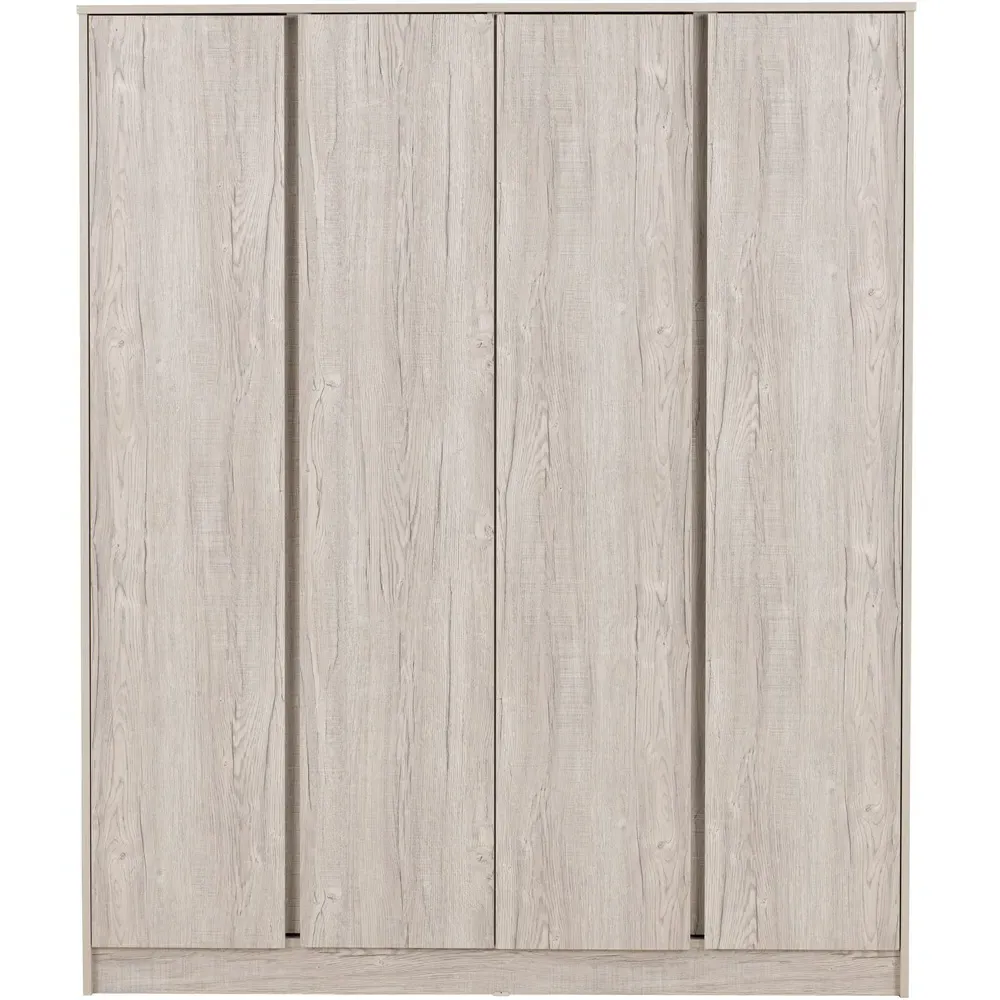 Malvern 4 Door Wardrobe - Urban Snow