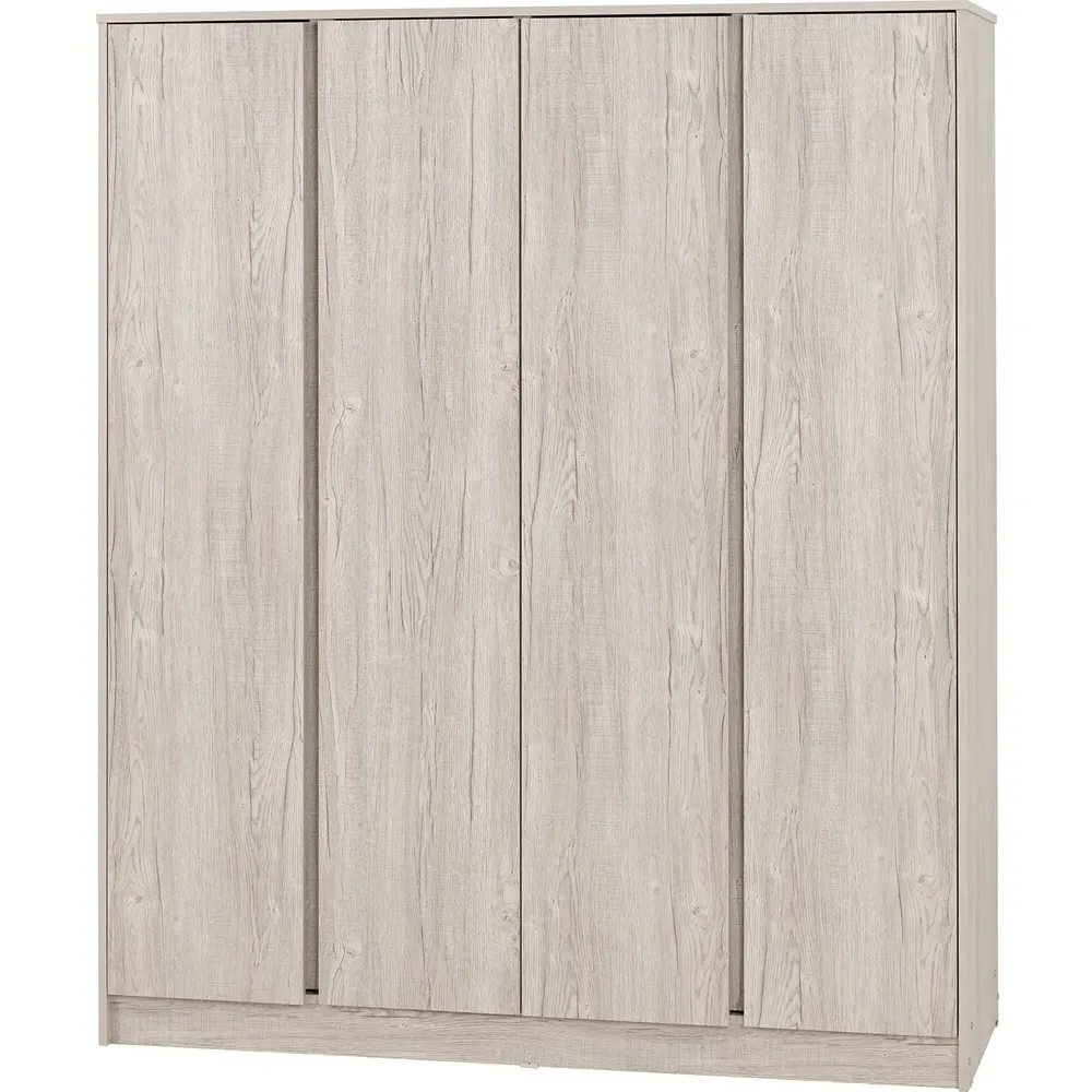 Malvern 4 Door Wardrobe - Urban Snow