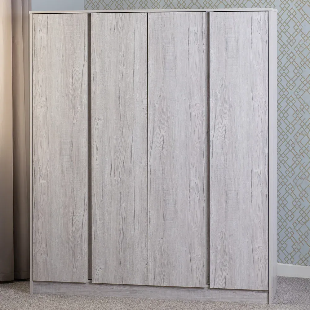 Malvern 4 Door Wardrobe - Urban Snow image