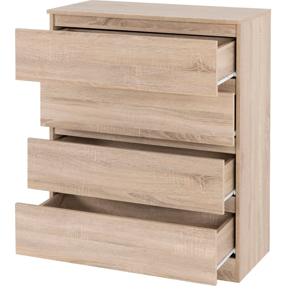 Malvern 4 Drawer Chest - Brown, Sonoma Oak Effect