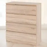 Malvern 4 Drawer Chest - Brown, Sonoma Oak Effect