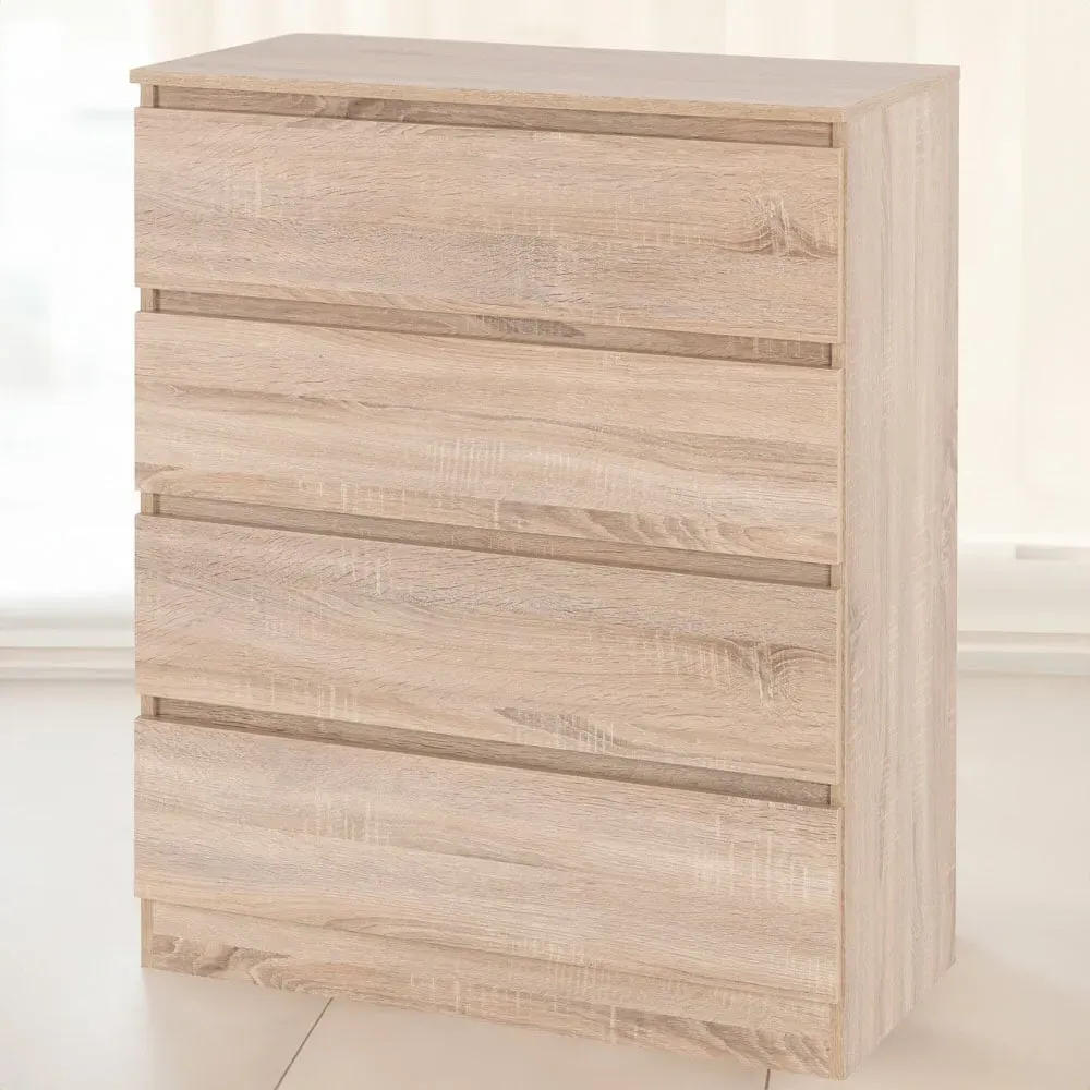 Malvern 4 Drawer Chest - Brown, Sonoma Oak Effect