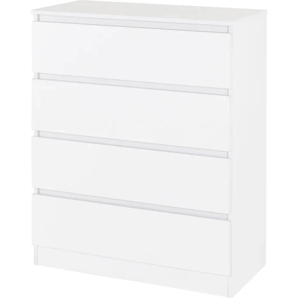 Malvern 4 Drawer Chest - White