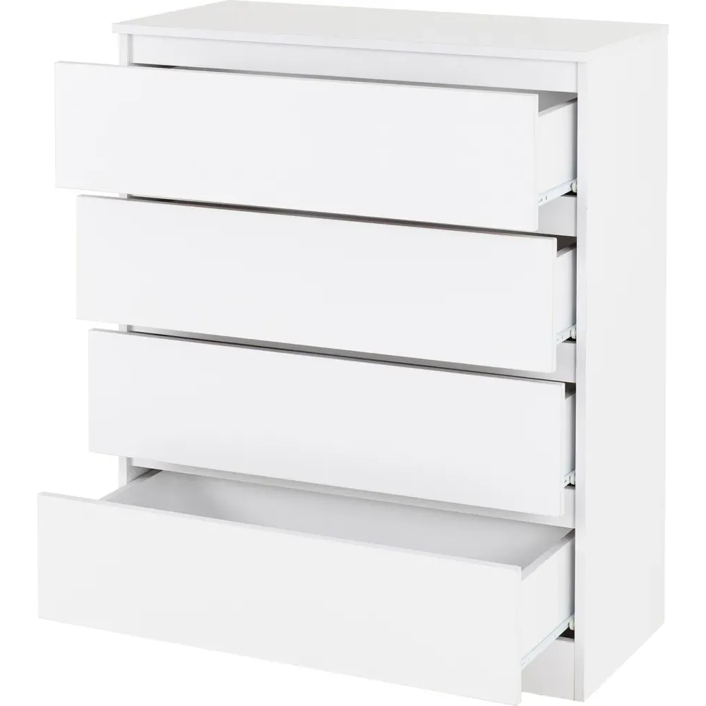 Malvern 4 Drawer Chest - White