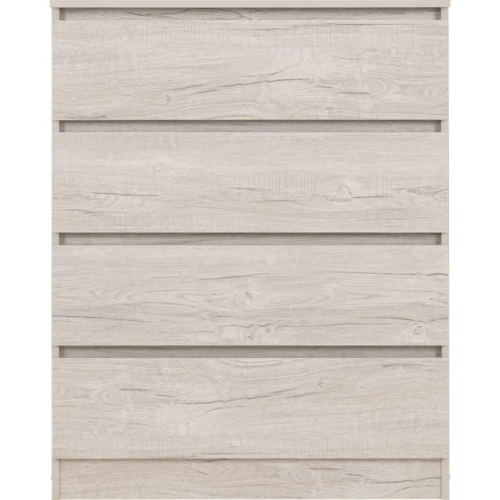 Malvern 4 Drawer Chest - White, Urban Snow