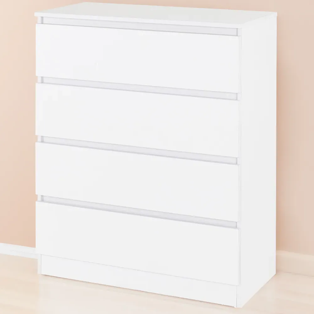 Malvern 4 Drawer Chest - White
