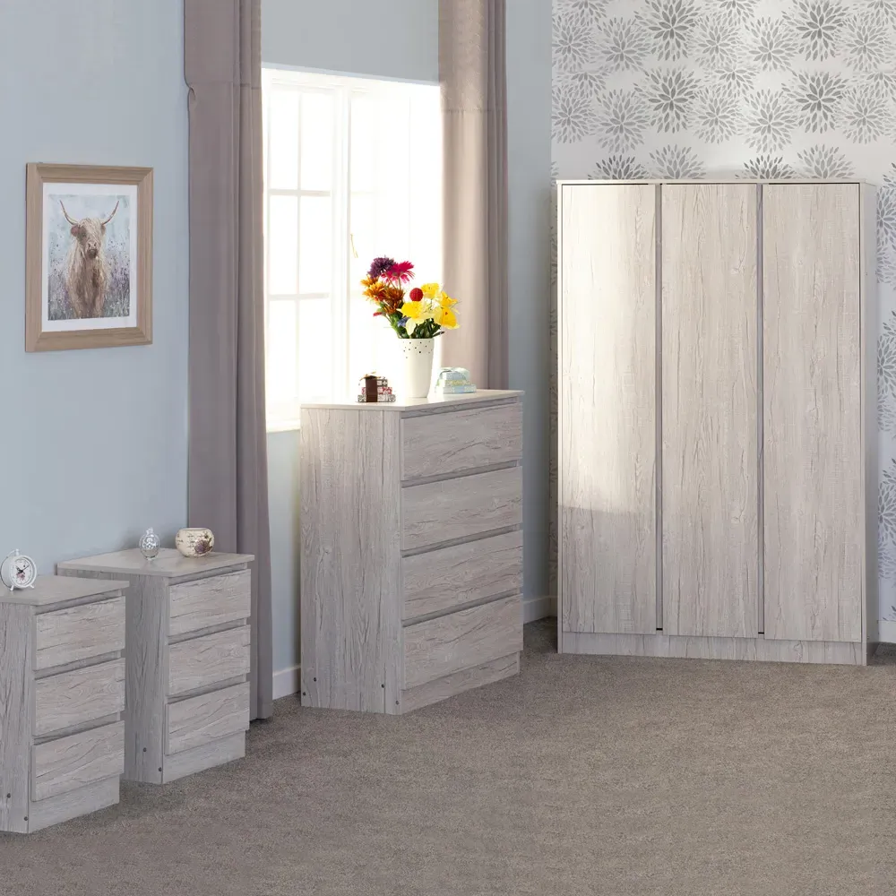 Malvern 4 Piece Bedroom Furniture Set - White