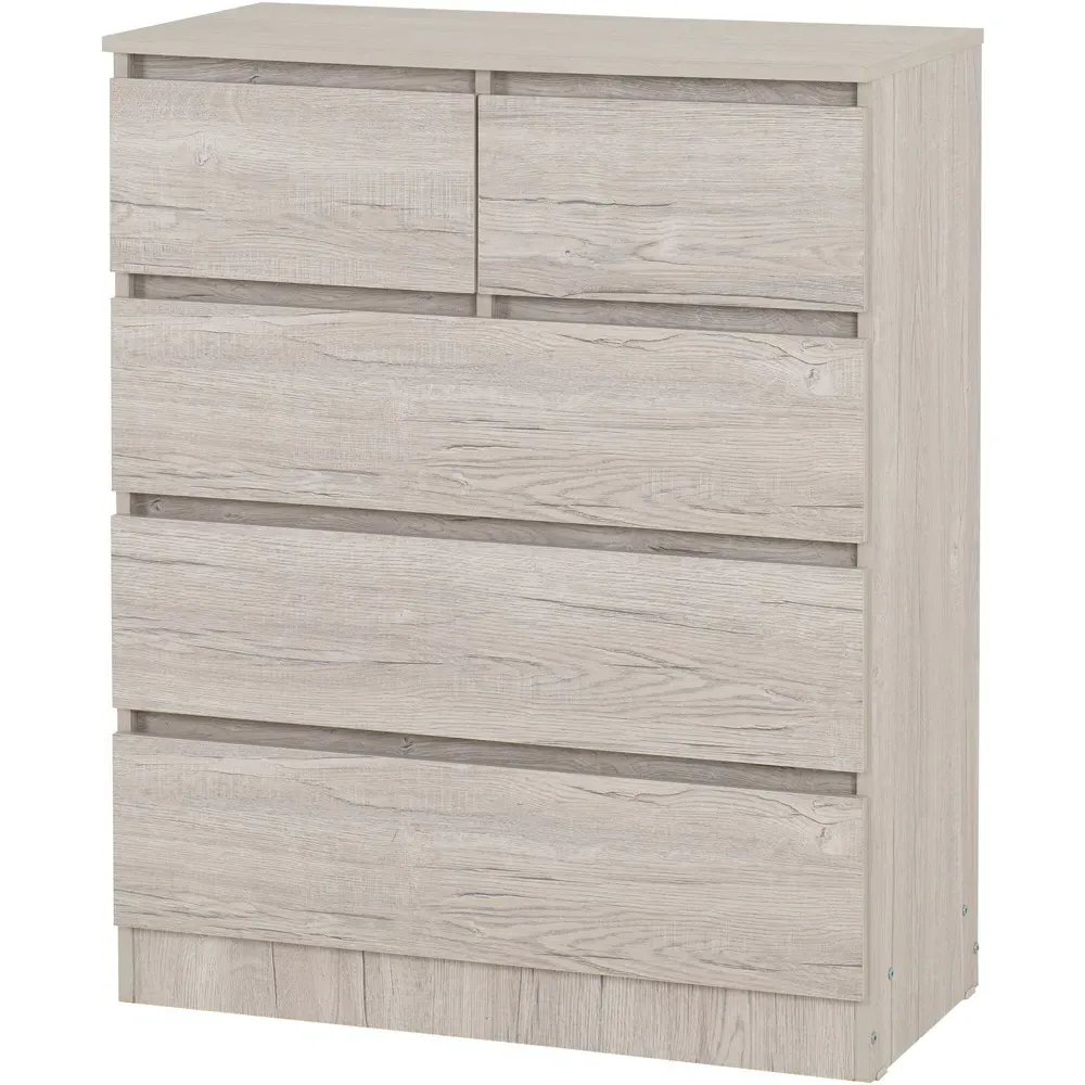 Malvern 5 Drawer Chest of Drawers - White
