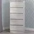 Malvern 5 Drawer Narrow Chest of Drawers - White